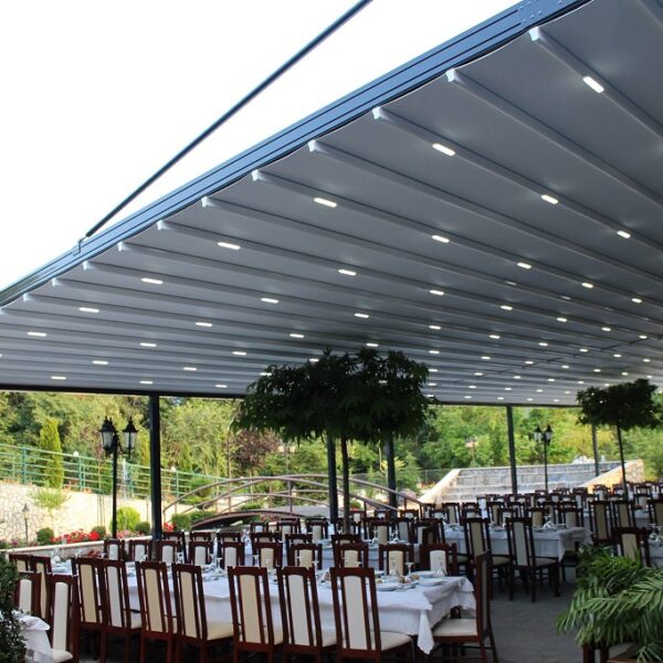 Mái Hiên Xếp Khung Nhôm