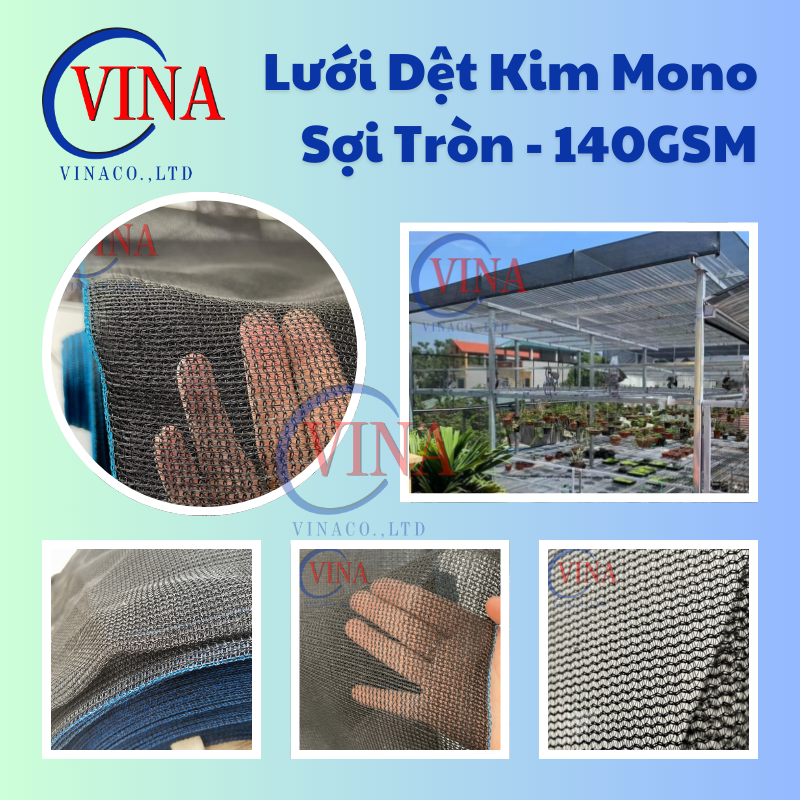 Lưới dệt kim mono sợi tròn được làm từ 100% hạt nhựa HDPE nguyên sinh, đảm bảo độ bền cao, thân thiện với môi trường.